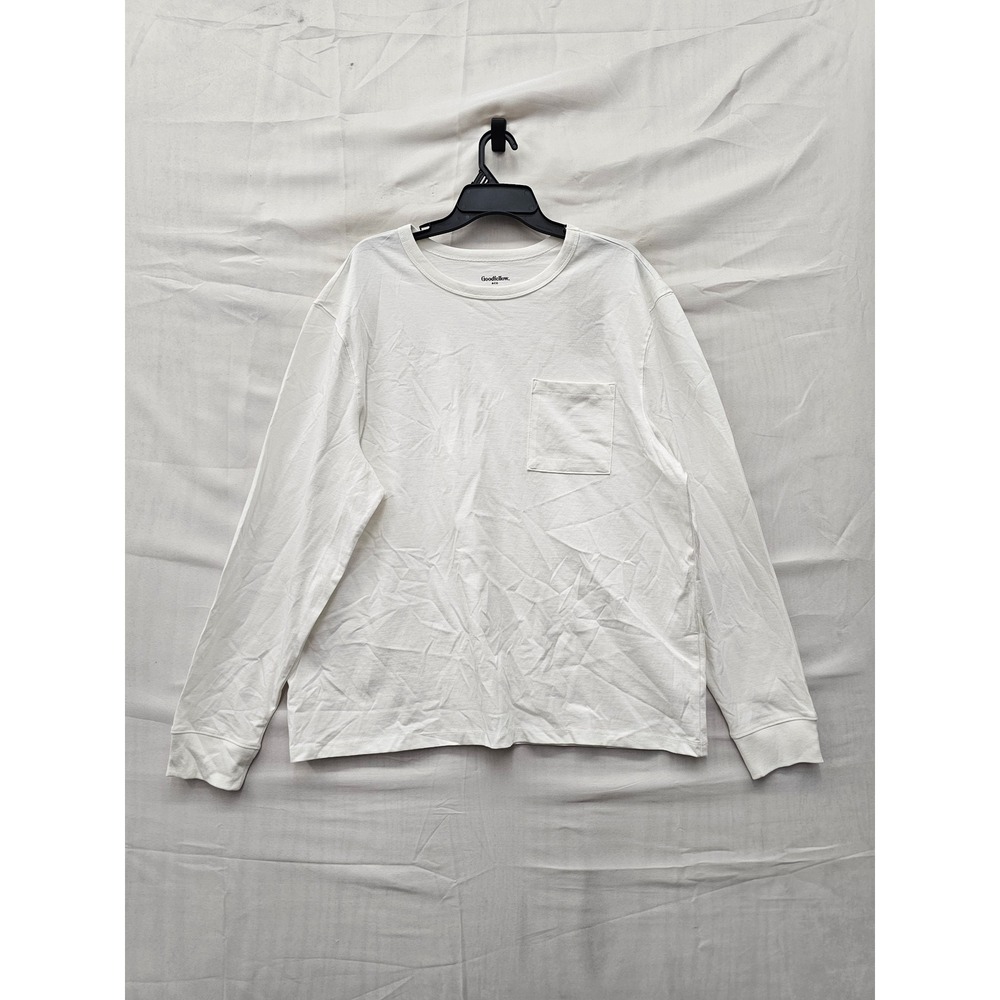 Goodfellow & Co Mens Crewneck T-Shirt White Cotton Casual Size Large